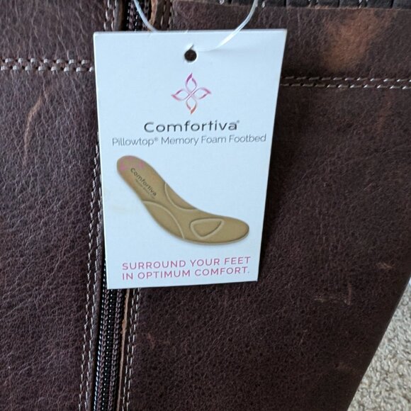 New in Box Comfortiva Leather Boots in Bridle Brown, Women's size 11 - Picture 9 of 9